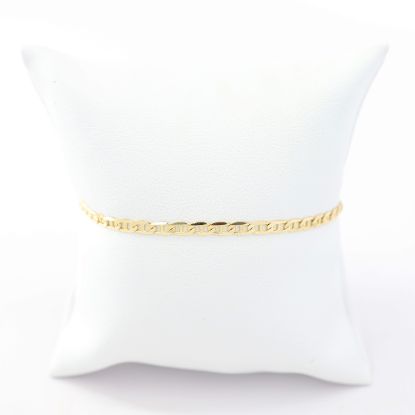Picture of 14k Yellow Gold Thin Mariners Link Chain Bracelet