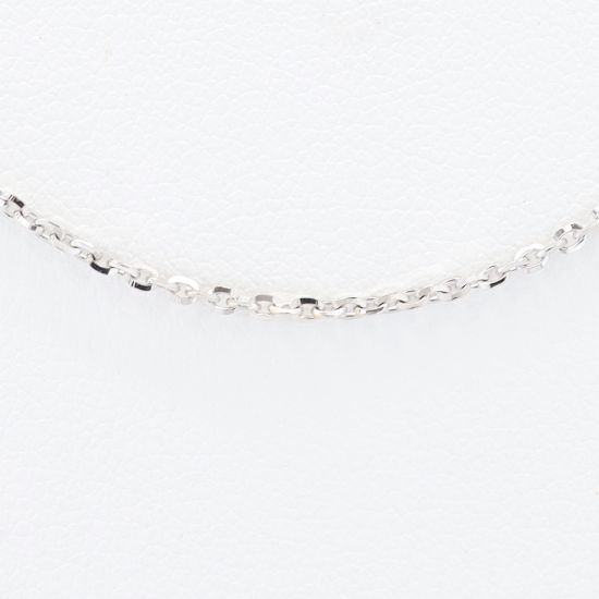 Picture of 18k White Gold Thin Cable Link Chain Necklace