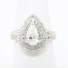 Picture of 14k White Gold Brilliant Pear Cut Diamond Halo Ring