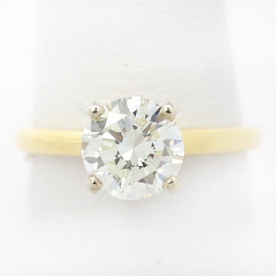 Picture of 14k Yellow Gold Brilliant Solitaire Ring