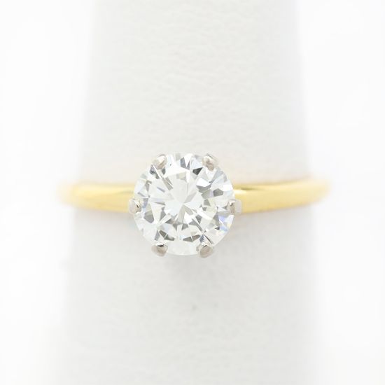 Picture of 18k Yellow Gold Brilliant Solitaire Ring
