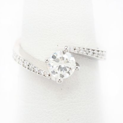 Picture of 14k White Gold Diamond Bypass Ring