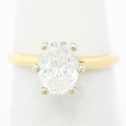 Picture of 14k Yellow Gold Oval Diamond Ring