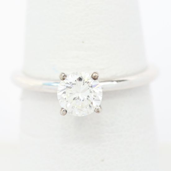 Picture of 14k White Gold Solitaire Diamond Ring