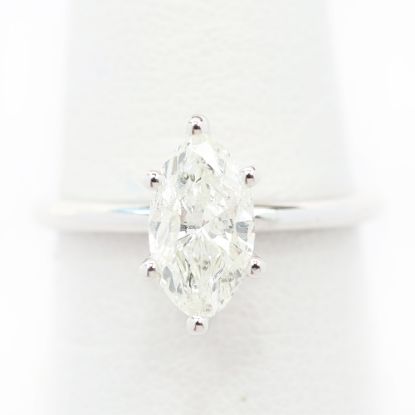 Picture of 14k White Gold Brilliant Marquise Cut Diamond Ring