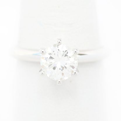 Picture of 14k White Gold Brilliant Solitaire Ring