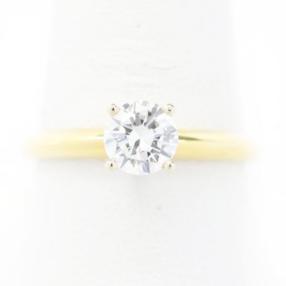 Picture of 14k Yellow Gold Brilliant Solitaire Diamond Ring