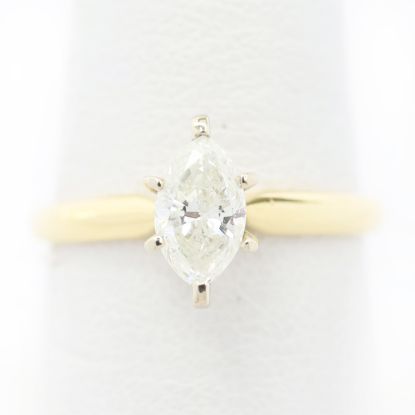 Picture of 14k Yellow Gold Brilliant Marquise Cut Diamond Ring