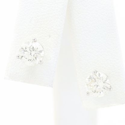 Picture of 14k White Gold Round Brilliant Diamond Studs