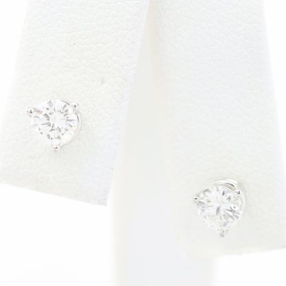 Picture of 14k White Gold Diamond Earring Studs