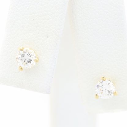 Picture of 14k Yellow Gold Brilliant Diamond Studs