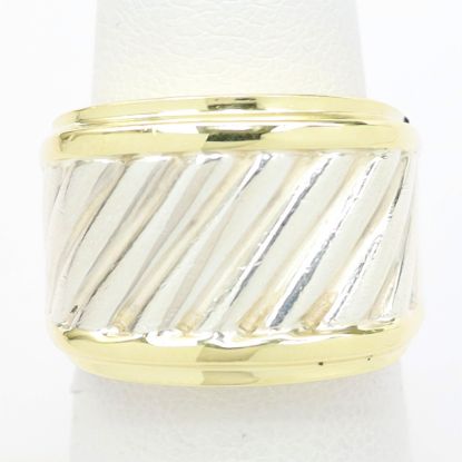 Picture of David Yurman Sterling Silver & 14k Yellow Gold Cable Cigar Band