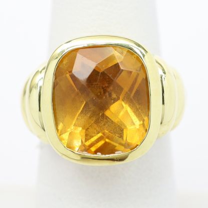 Picture of David Yurman Sterling Silver & 14k Yellow Gold Citrine Ring