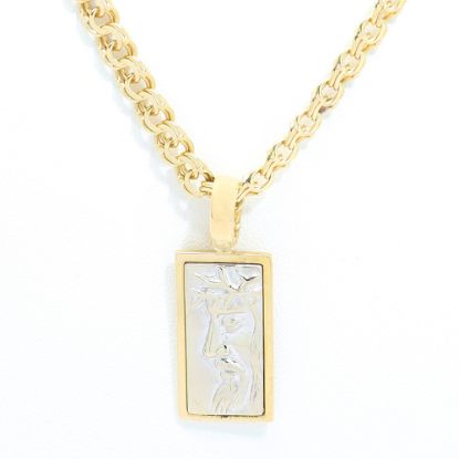 Picture of 18k Two Tone Gold Head of Christ Pendant
