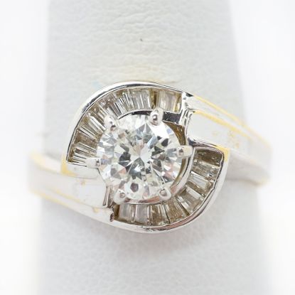Picture of 14k White Gold Brilliant Diamond Halo Ring