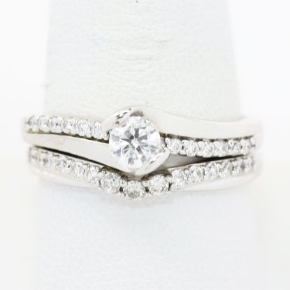 Picture of 14k White Gold Brilliant Diamond Bridal Set