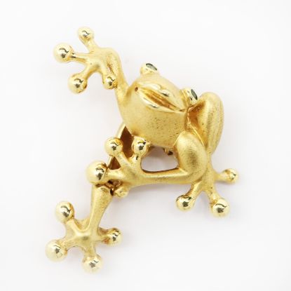 Picture of 14k Yellow Gold Garnet Frog Enhancer