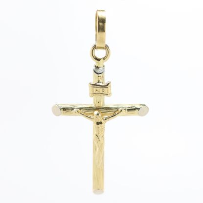 Picture of 18k Yellow Gold Crucifix Pendant