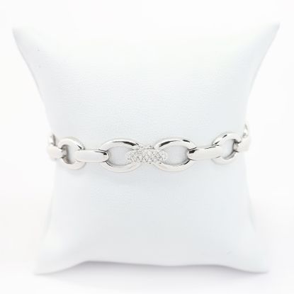 Picture of 14k White Gold Diamond Link Bracelet