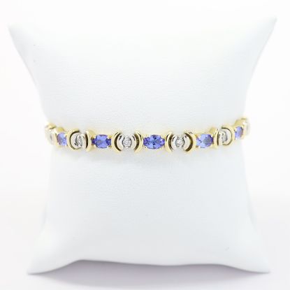 Picture of 14k Two Tone Gold Tanzanite & Diamond Bracelet
