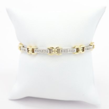 Picture of 14k Two Tone Gold Sliding Diamond Bracelet
