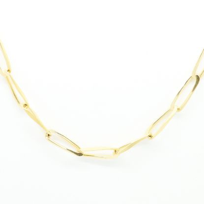 Picture of 18k Yellow Gold Paperclip Link Chain