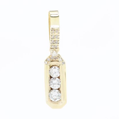 Picture of 14k Yellow Gold Diamond Bar Pendant
