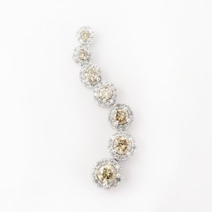 Picture of 14k White Gold Light Brown & White Diamond Pendant