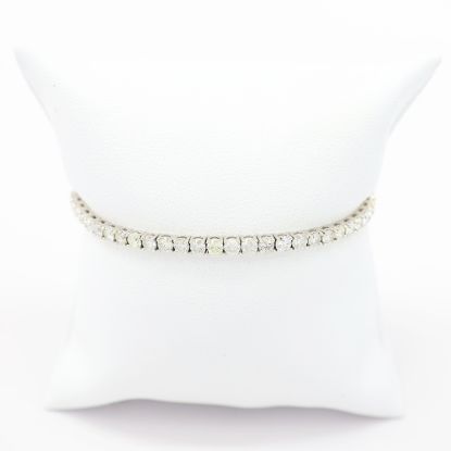 Picture of 14k White Gold Brilliant Diamond Line Tennis Bracelet