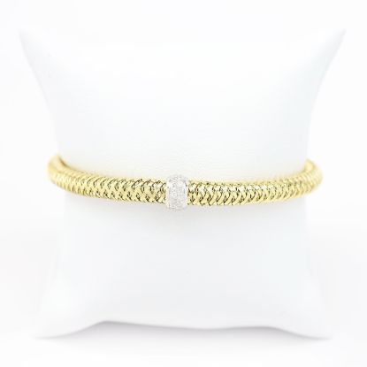 Picture of 18k Yellow & White Gold Diamond Flexible Snake Bracelet