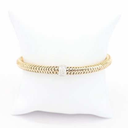 Picture of 18k Rose & White Gold Diamond Flexible Snake Bracelet