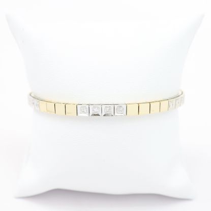 Picture of 14k Two Tone Gold Add-A-Diamond Style Bracelet