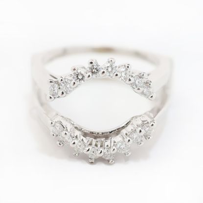 Picture of 14k White Gold Brilliant Diamond Insert Ring