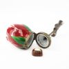 Picture of Limoges Porcelain Red Rosebud with Gold Stem Trinket Box