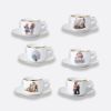 Picture of New Set of 6 Tea Cups & Saucers 3 oz