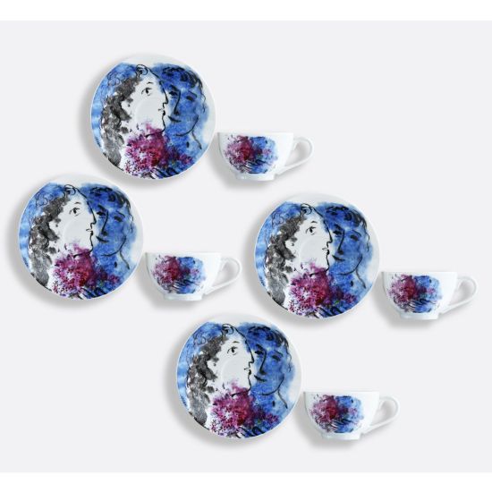 Picture of New Set of 4 Tea Cups & Saucers 4.5 oz
