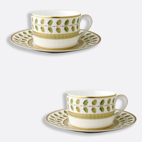 Picture of New Set of 2 Tea Cups & Saucers 5 oz