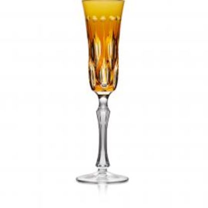 Picture of Flute Champagne Glass in Amber