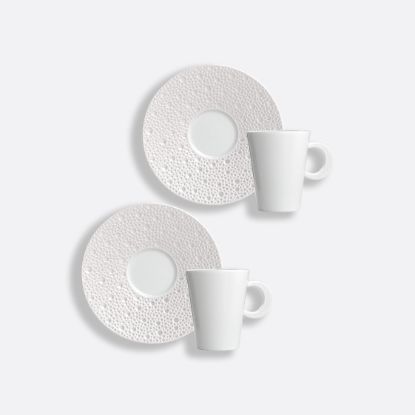 Picture of New Set of 2 Espresso Cups & Saucers 2 oz
