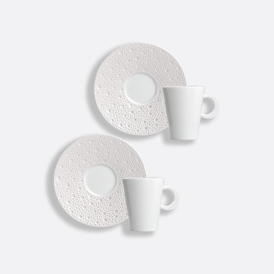 Picture of New Set of 2 Espresso Cups & Saucers 2 oz
