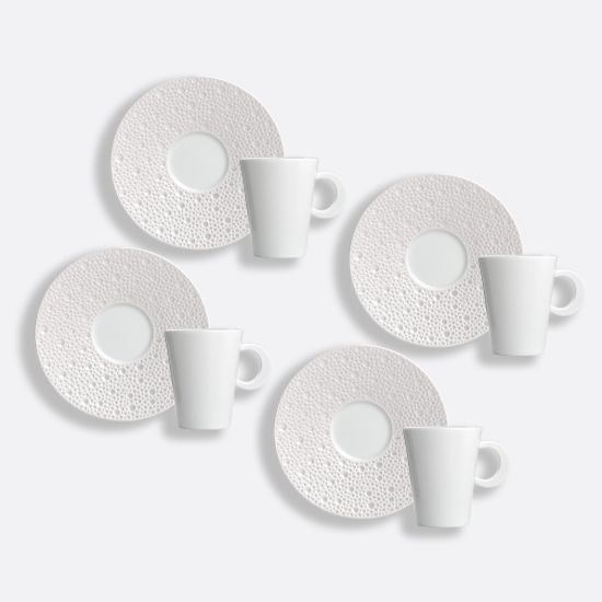 Picture of New Set of 4 Espresso Cups & Saucers 2 oz