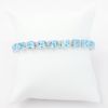 Picture of 14k White Gold Blue Topaz & Diamond Tennis Bracelet