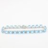 Picture of 14k White Gold Blue Topaz & Diamond Tennis Bracelet
