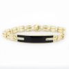 Picture of 14k Yellow Gold Onyx & Diamond Bar Bracelet