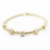 Picture of 14k Yellow Gold Braided Diamond Flexible Bangle Bracelet