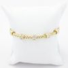 Picture of 14k Yellow Gold Braided Diamond Flexible Bangle Bracelet