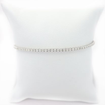 Picture of 14k White Gold Diamond Flexible Bangle Bracelet