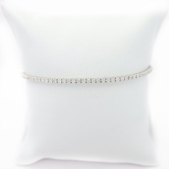 Picture of 14k White Gold Diamond Flexible Bangle Bracelet