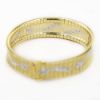 Picture of 18k Two Tone Gold Diamond Flexible Bangle Bracelet
