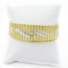 Picture of 18k Two Tone Gold Diamond Flexible Bangle Bracelet